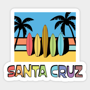 Santa Cruz Pack Sticker Surfboards on Fence Lite Sticker